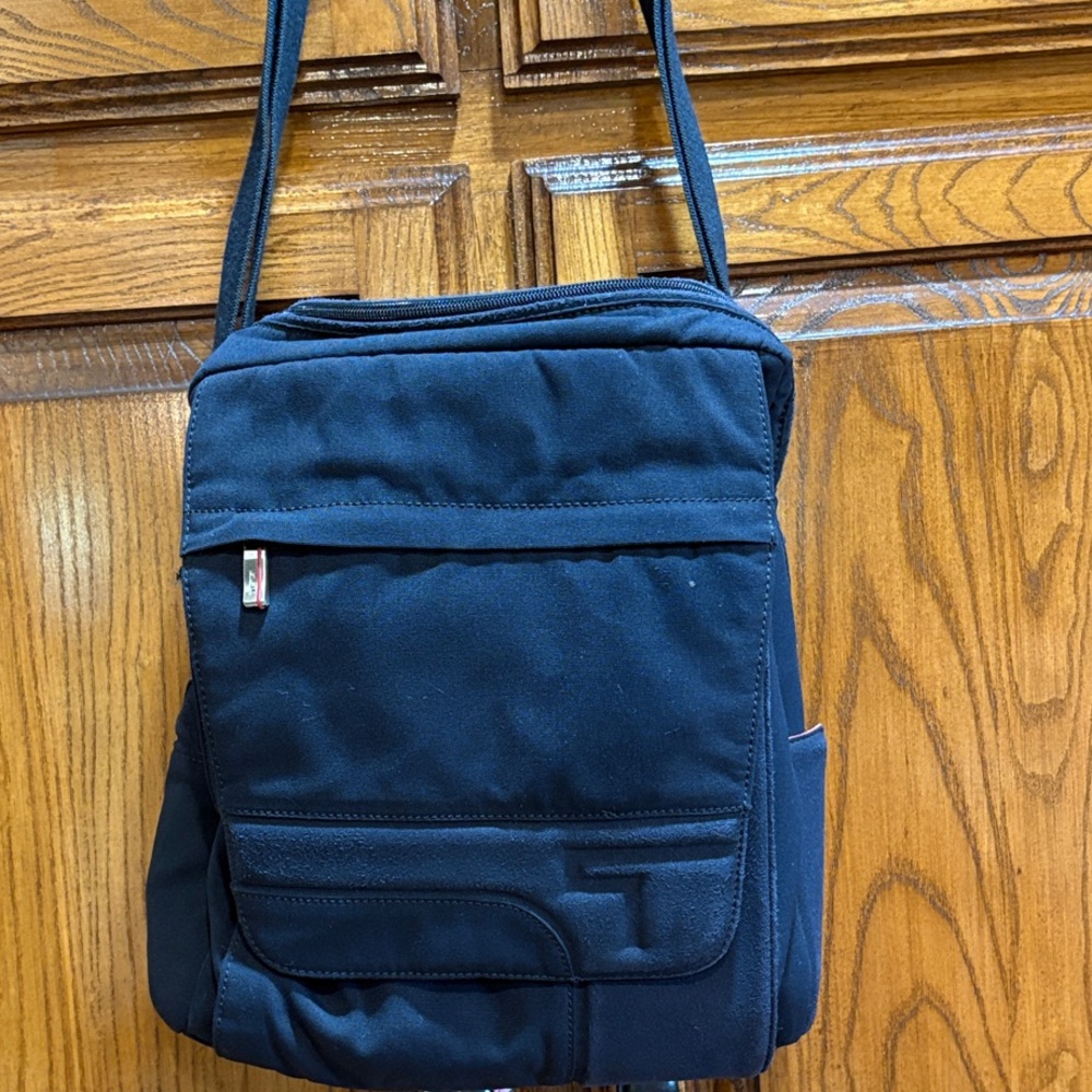 Tumi Black Sling Flight Bag